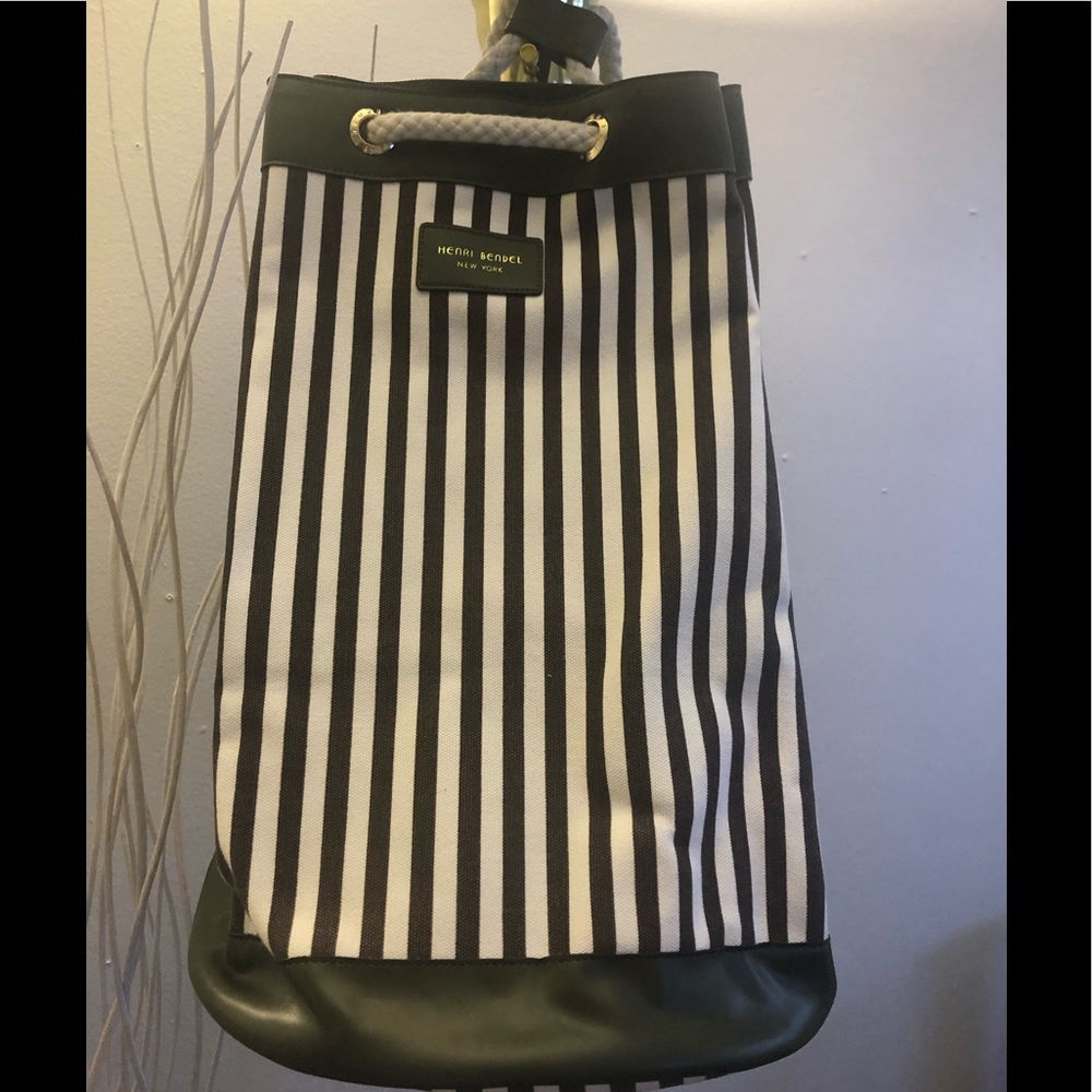 Henri Bendel Canvas leather Backpack Olive Green